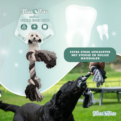 Flostouw met 2 knopen