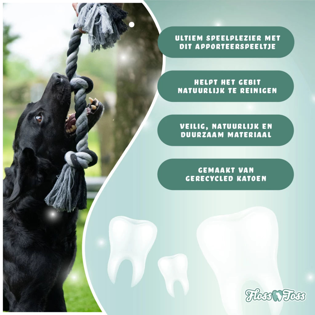 Flostouw met 2 knopen