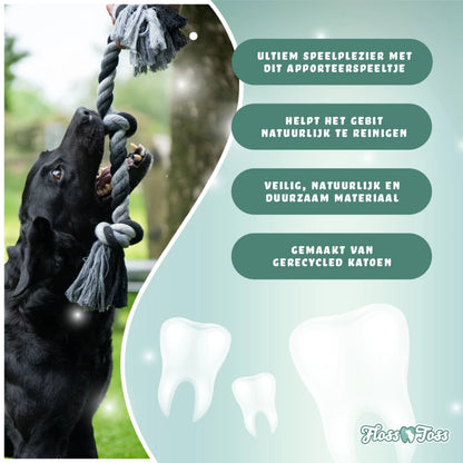 Flostouw met 2 knopen