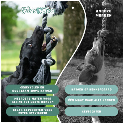 Flostouw met 2 knopen