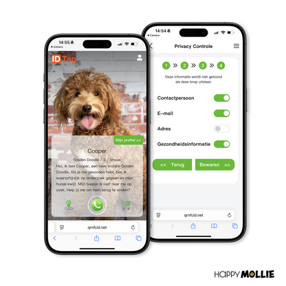 Mollie's QR ID-Tag - meerdere kleuren